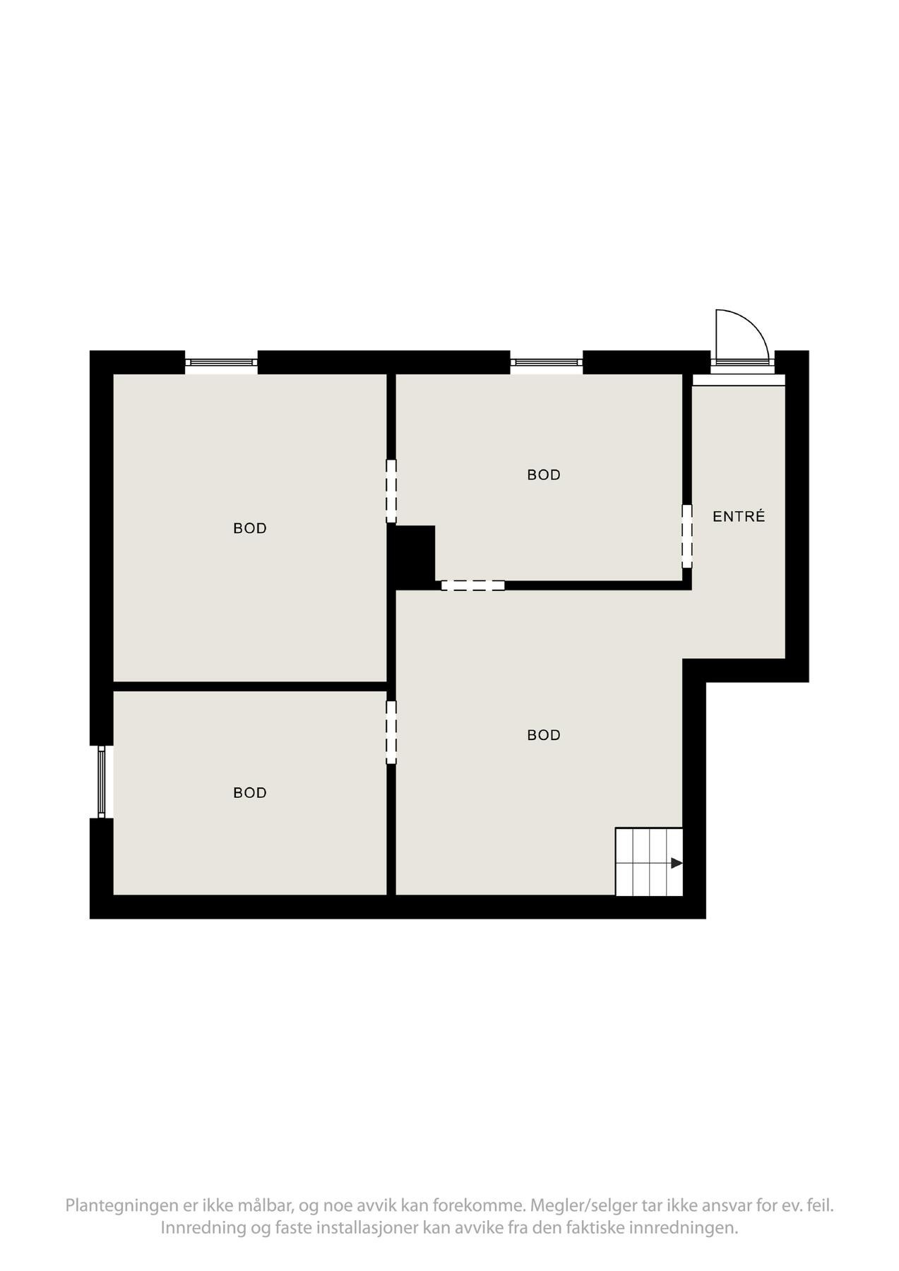 Plantegning kjeller. Galleribilde