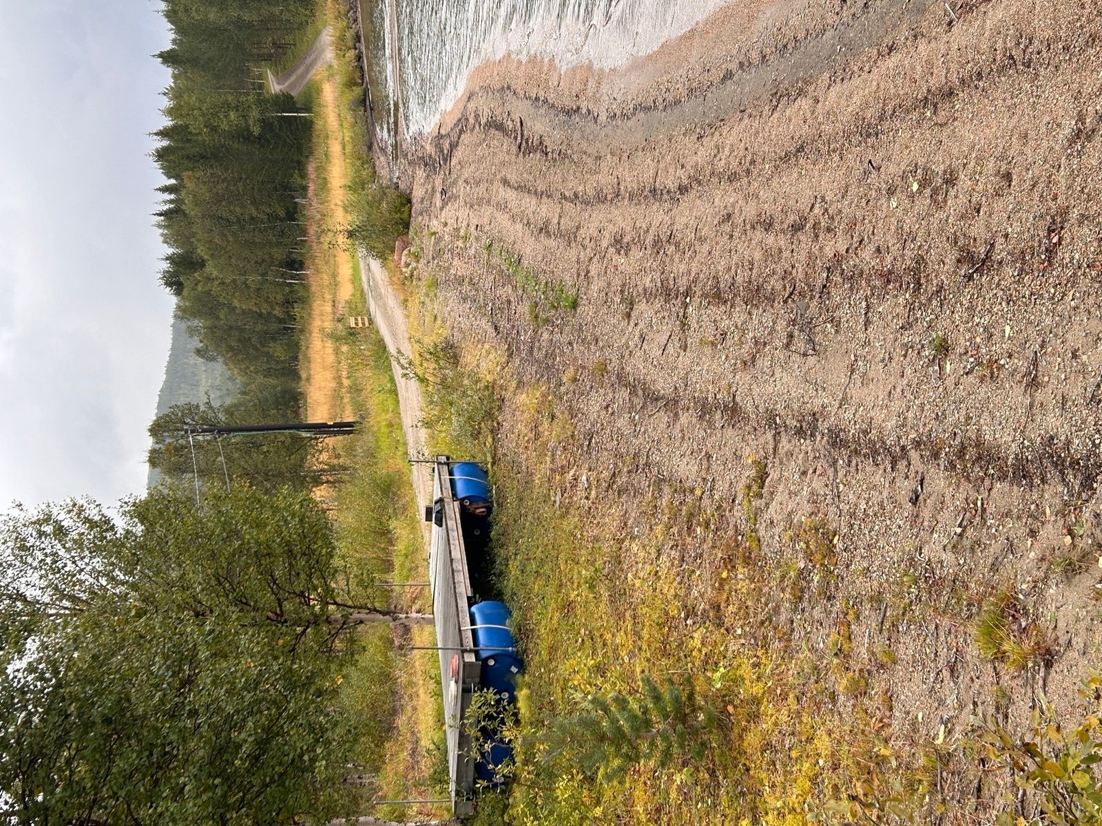 Strand rett utenfor naustet. Galleribilde