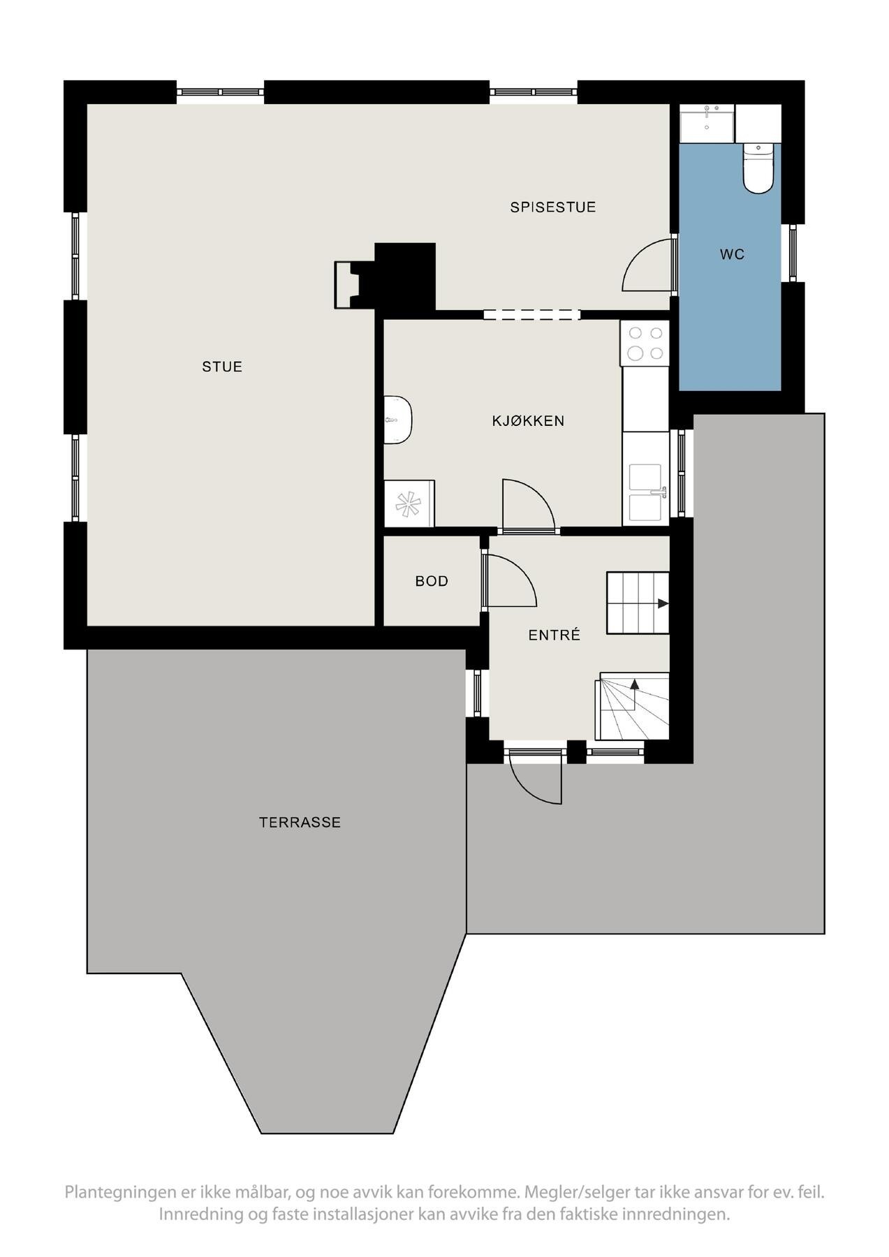 Plantegning 1. etasje Galleribilde