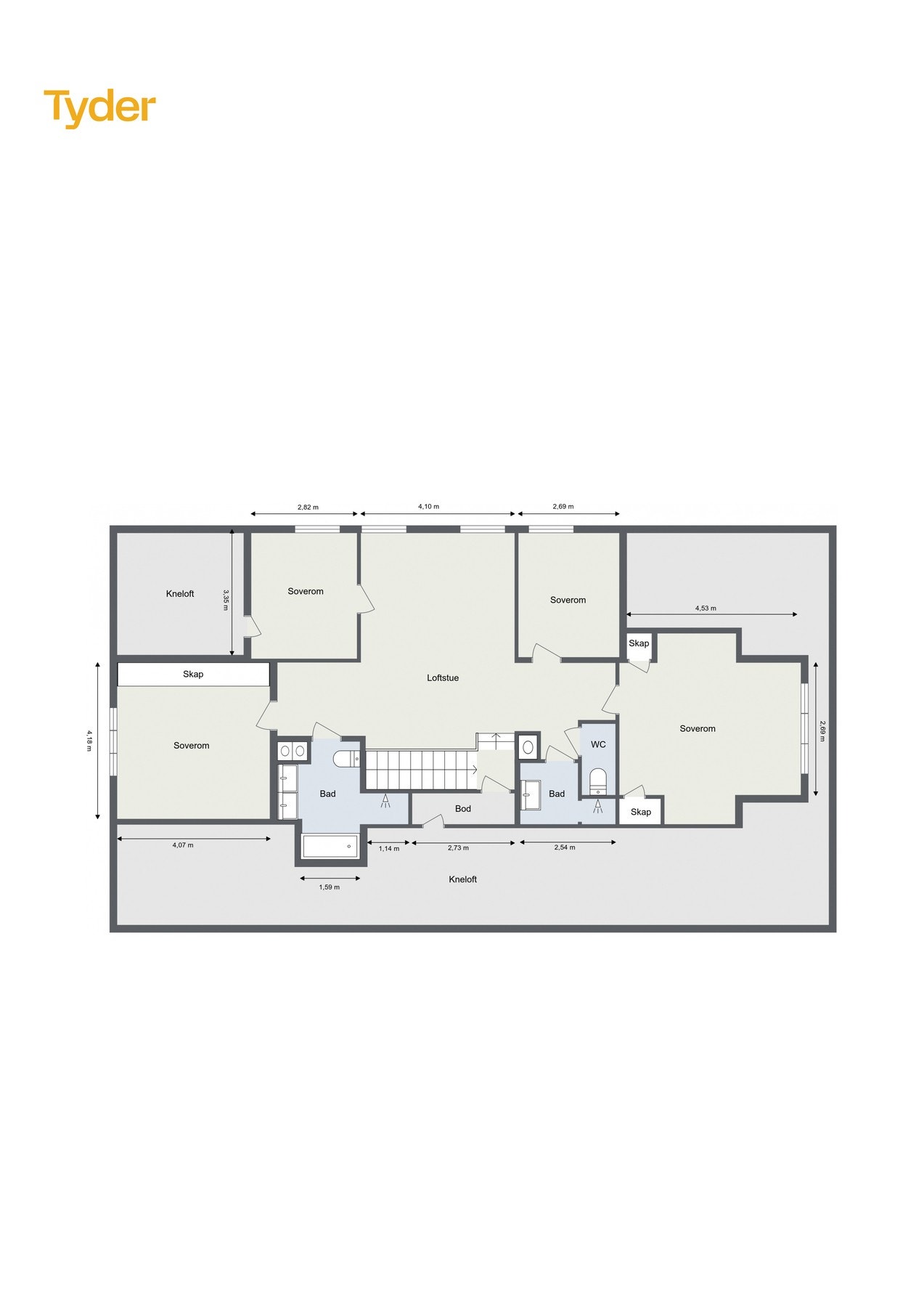 Plantegning 2.etasje Galleribilde