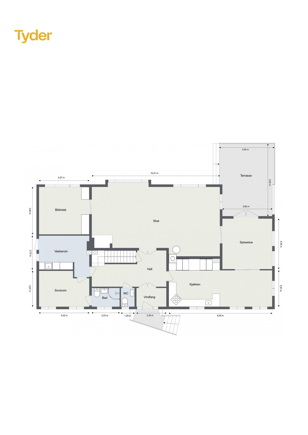 Plantegning 1. etasje Galleribilde