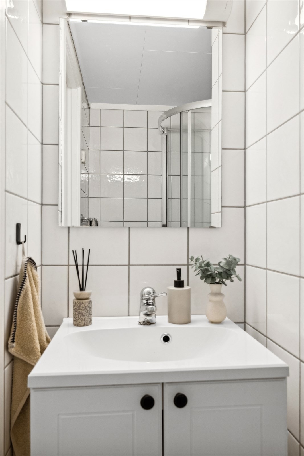 Praktisk servant skap og speil. Galleribilde