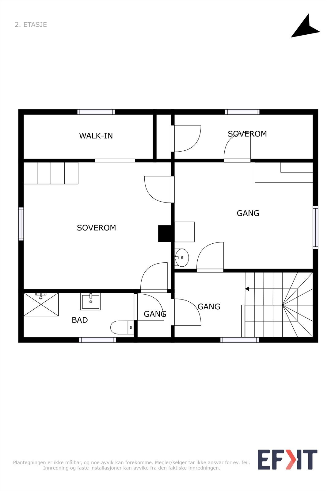 Plantegning 2. etasje Galleribilde