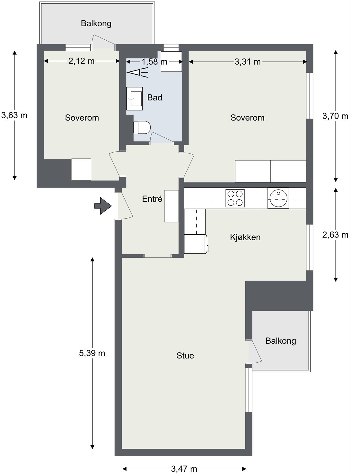 Plantegning Galleribilde