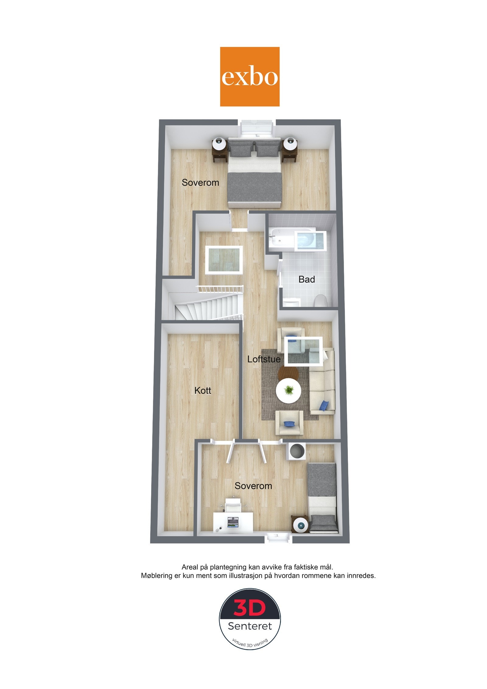 Plantegning loft Galleribilde