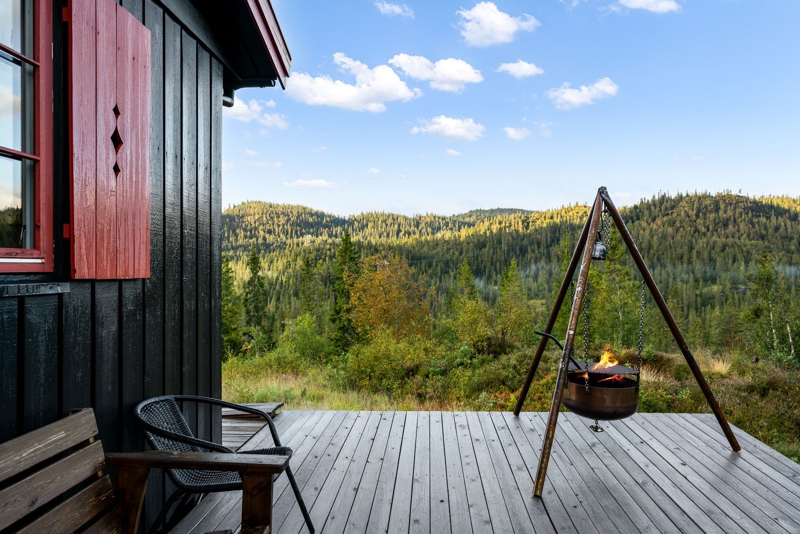 På terrassen kan man nyte naturen helt uforstyrret. Galleribilde