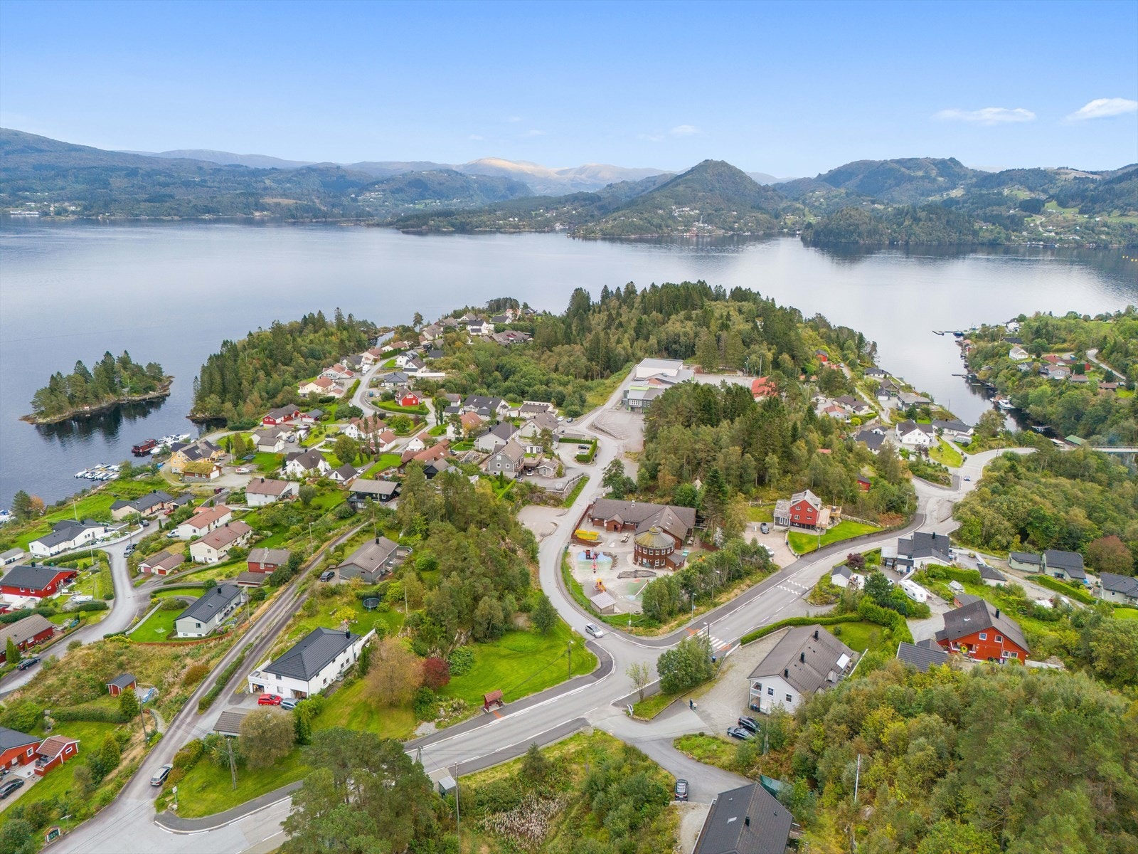 Områdebilde med drone Galleribilde