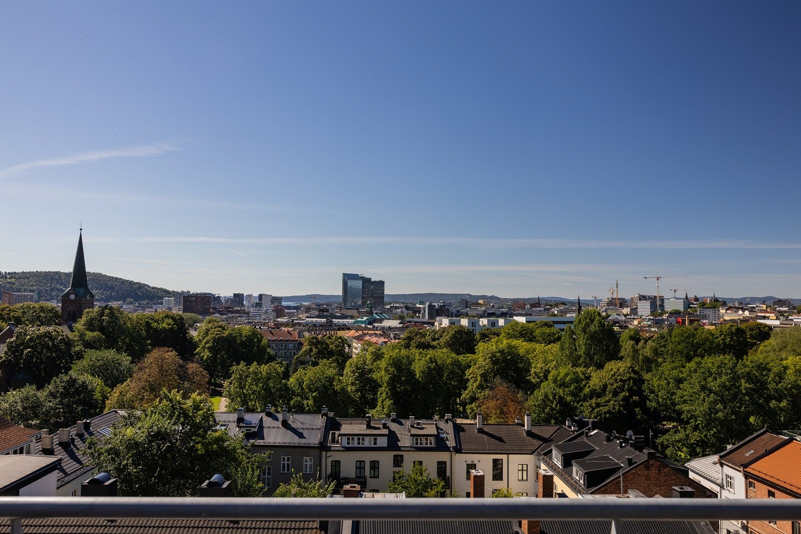 Fra felles takterrasse har du en fantastisk utsikt over Oslo. Galleribilde