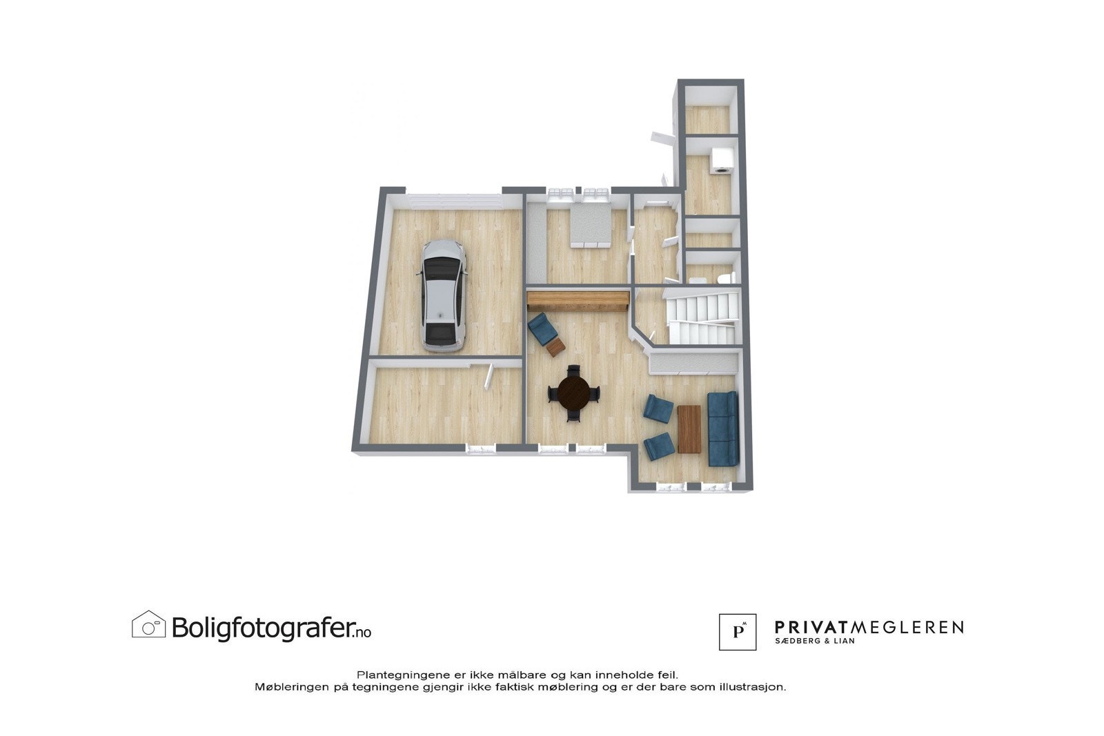 Plantegning 1. etasje - ikke målsatt, kun en illustrasjon. Galleribilde