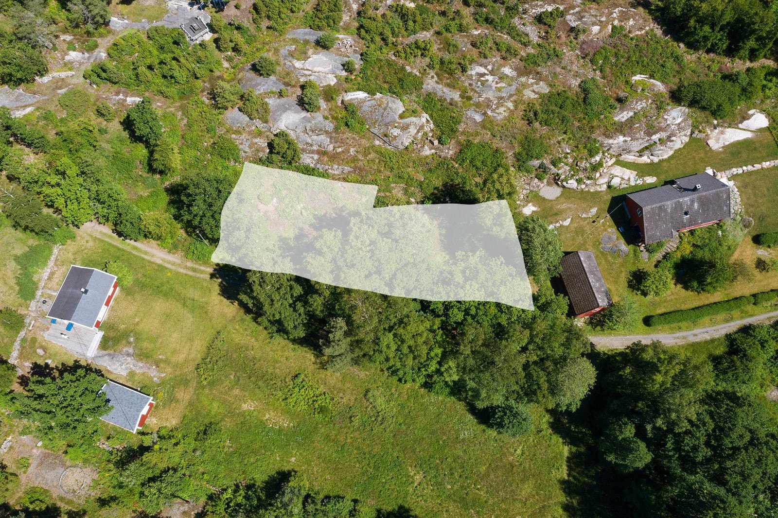 Ca. markering av tomten. Tomtegrensene kan avvike Galleribilde