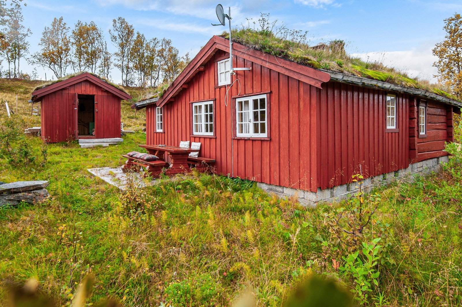 Det er utvendig bod med muligheter for lagring. Galleribilde