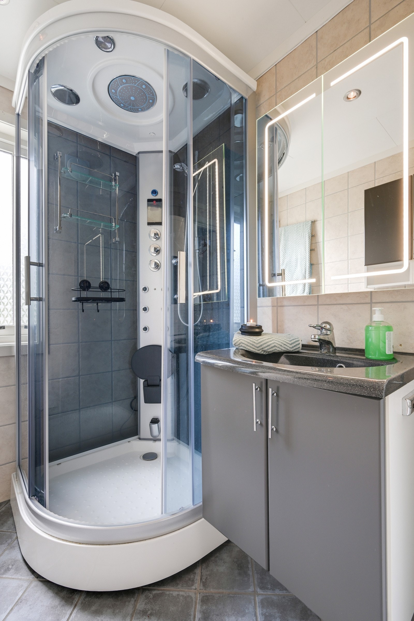 Dusjkabinettet er nytt i 2024. Galleribilde