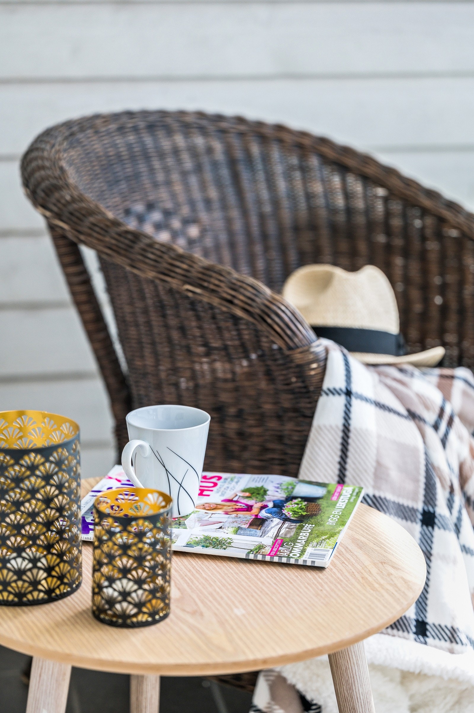 Begge balkongene er overbygd - dette er balkongen mot vest. Galleribilde