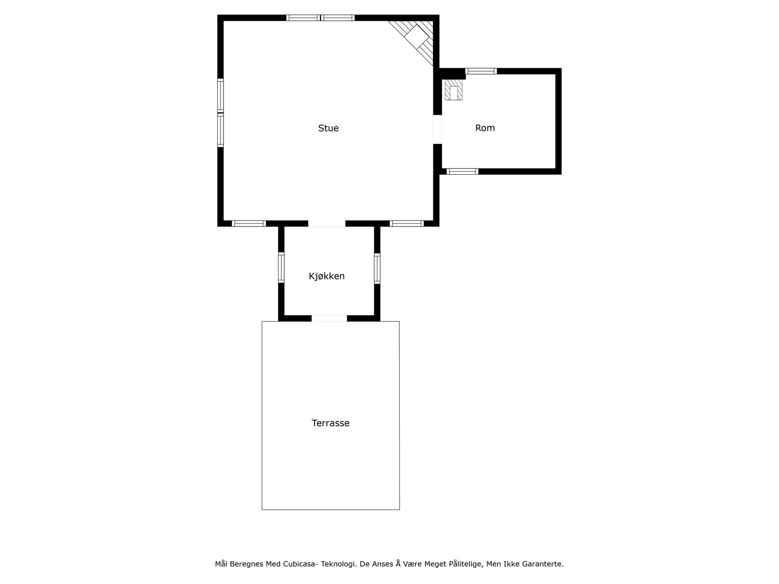 Plantegning hytte Galleribilde