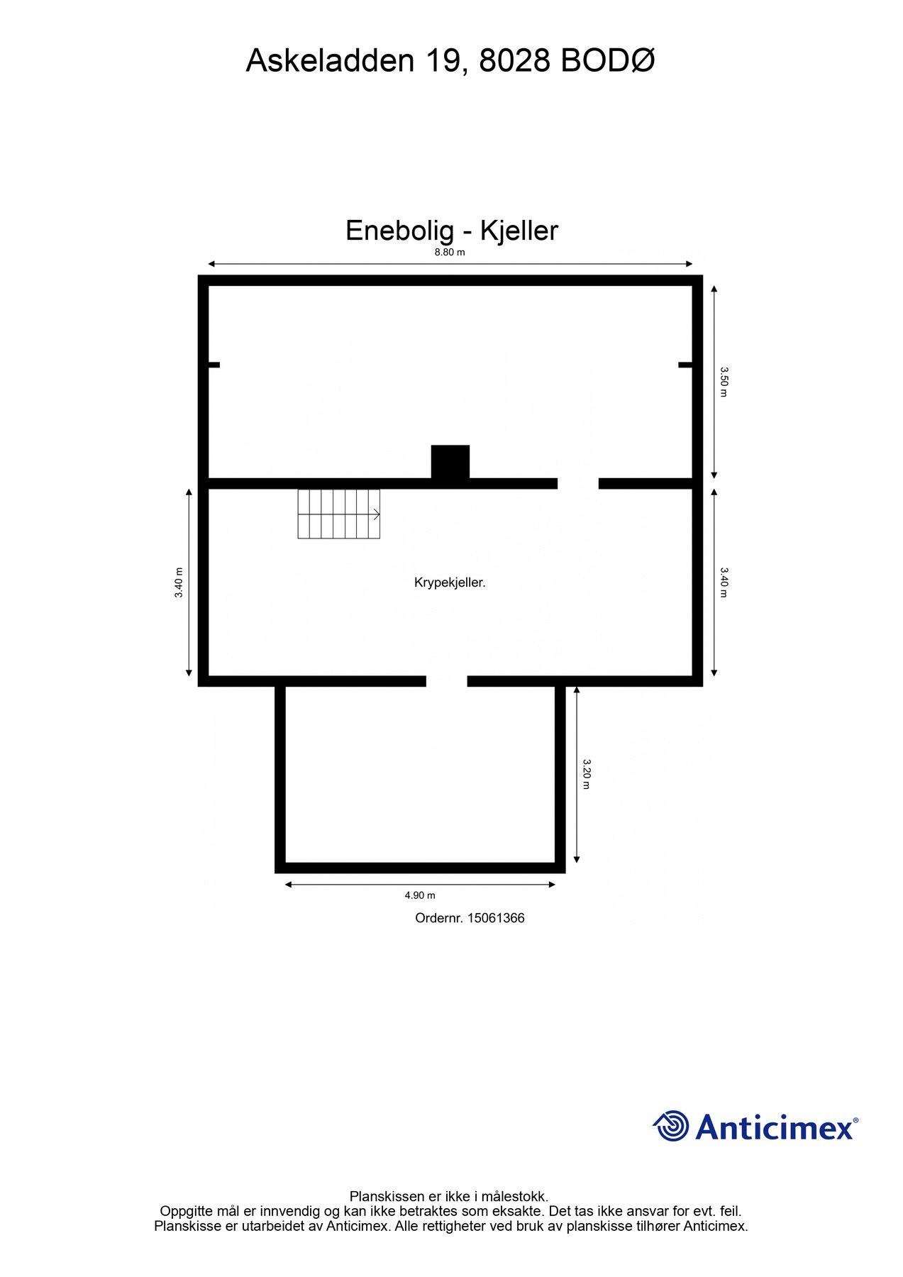 Plantegning kjeller. Galleribilde