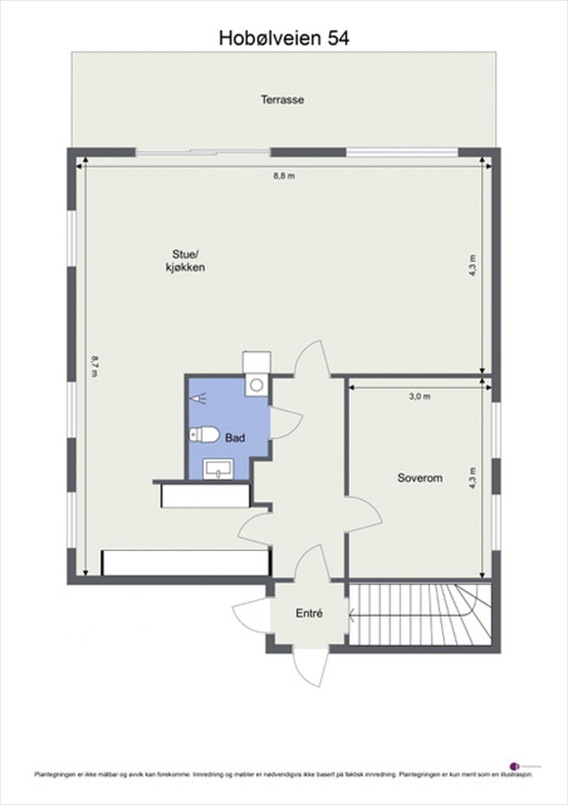 Plan 1 - Det har opprinnelig vært tre soverom på dette planet Galleribilde