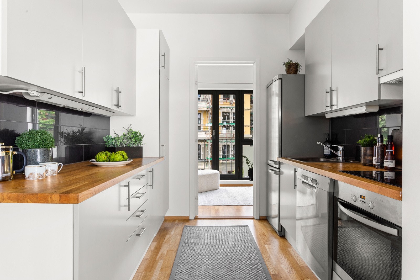 Boligen har nyere parkettgulv skiftet i regi av sameiet. Galleribilde