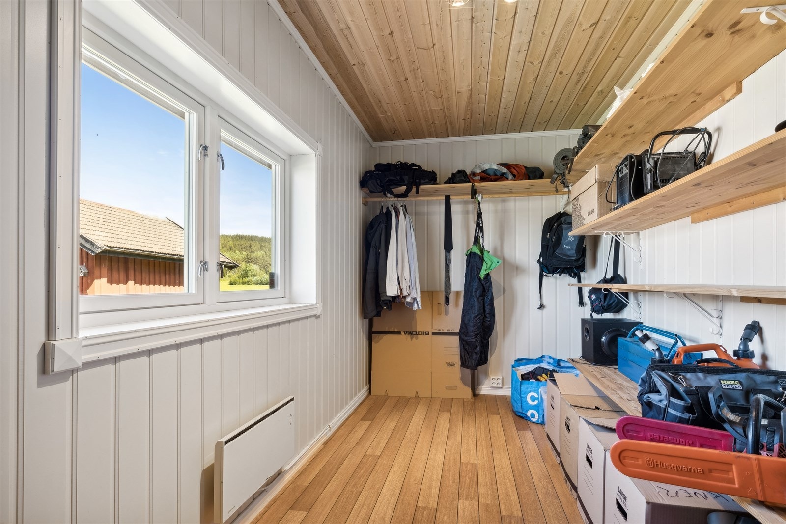 Soverom på opprinnelig tegning, men blir i dag bruk som bod. Galleribilde