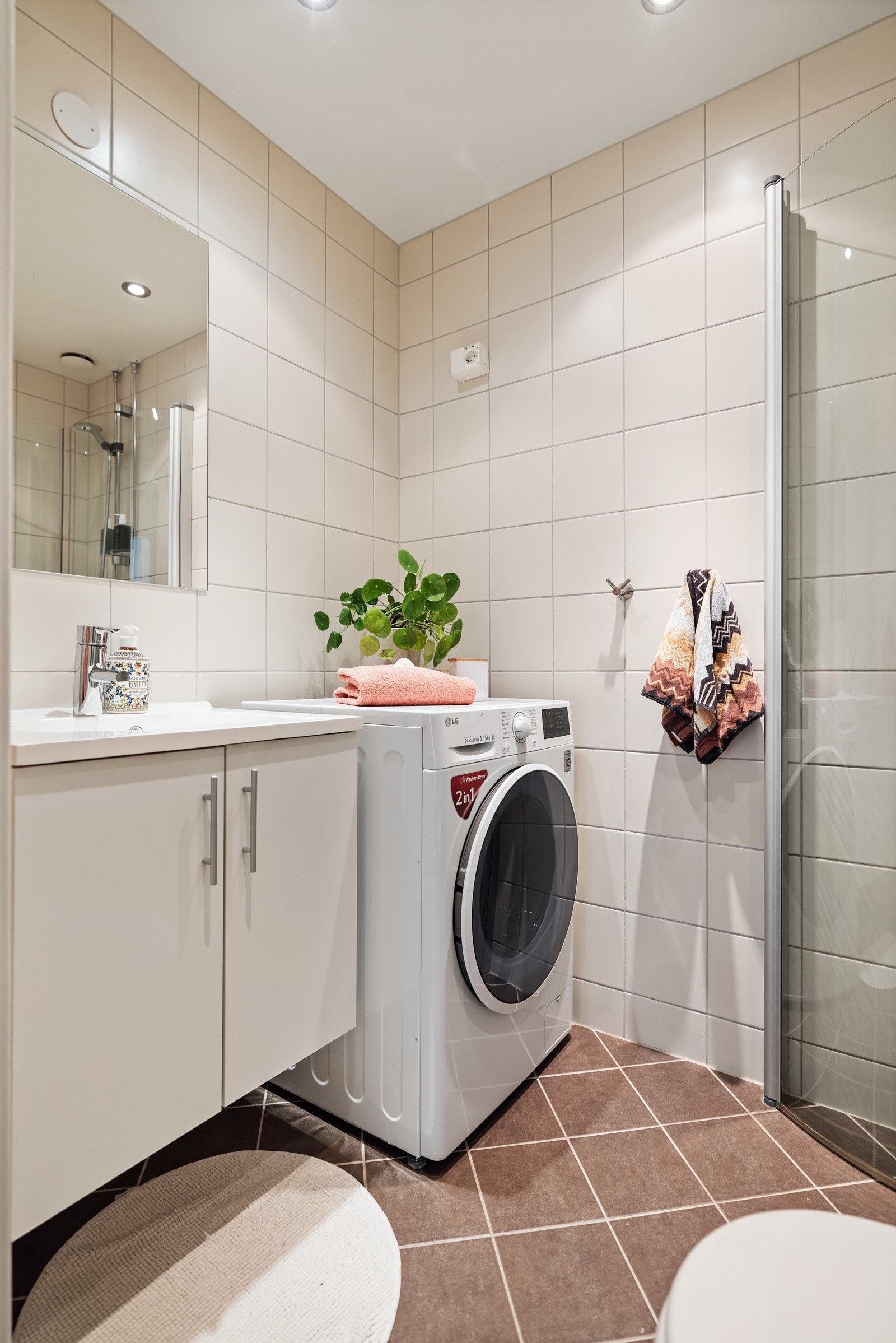 Det er opplegg for vaskemaskin. Galleribilde