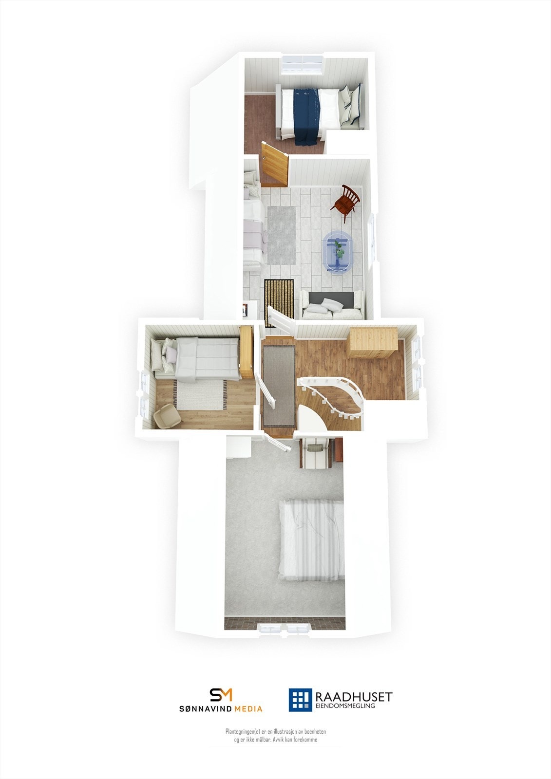 3D Plantegning | 2. Etasje Galleribilde