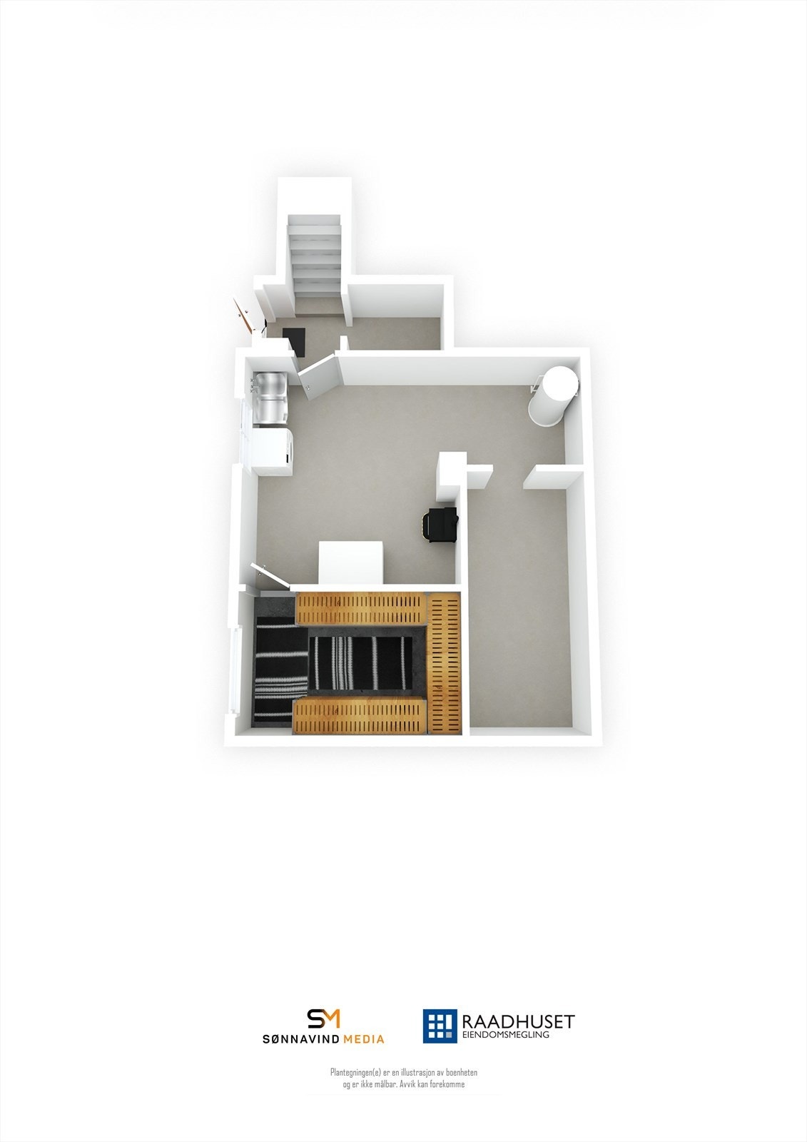 3D Plantegning | Underetasje Galleribilde