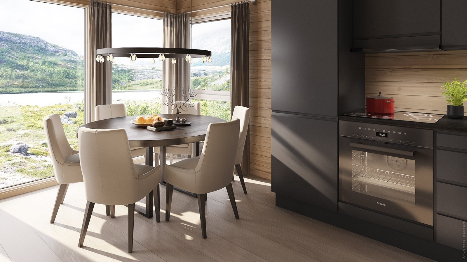 Illustrasjon interiør Galleribilde