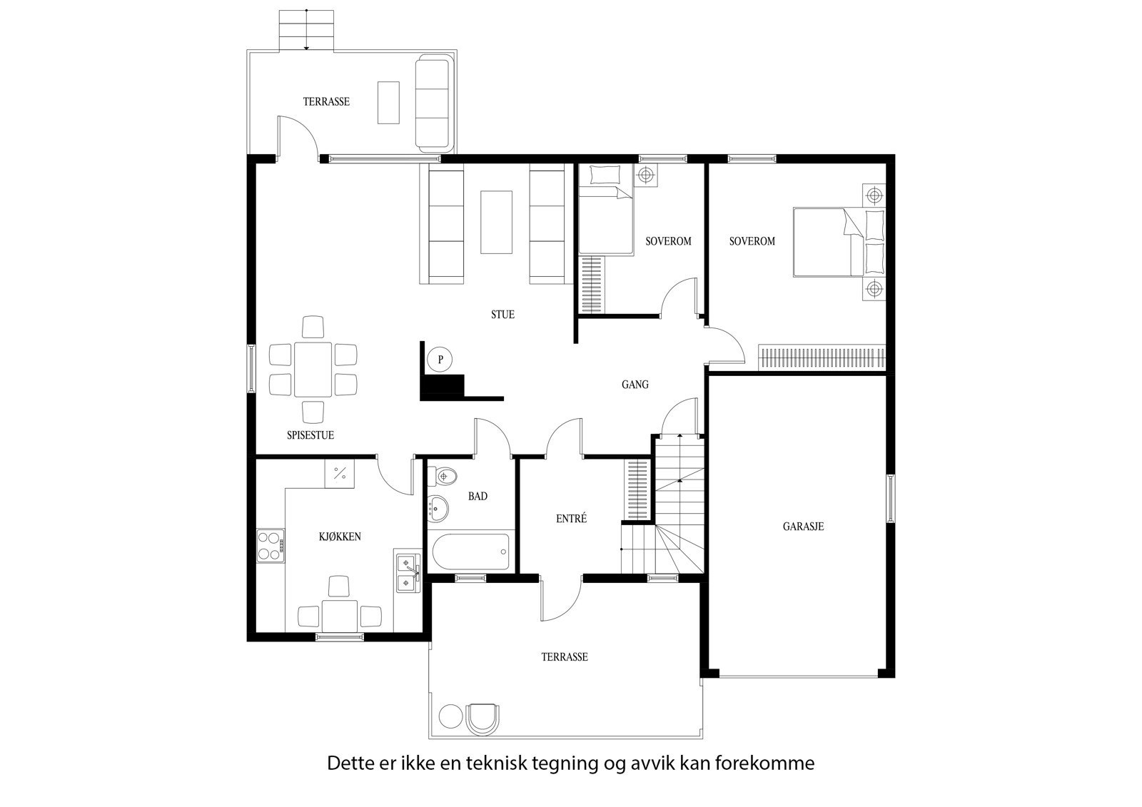 Plantegning 1. etasje Galleribilde