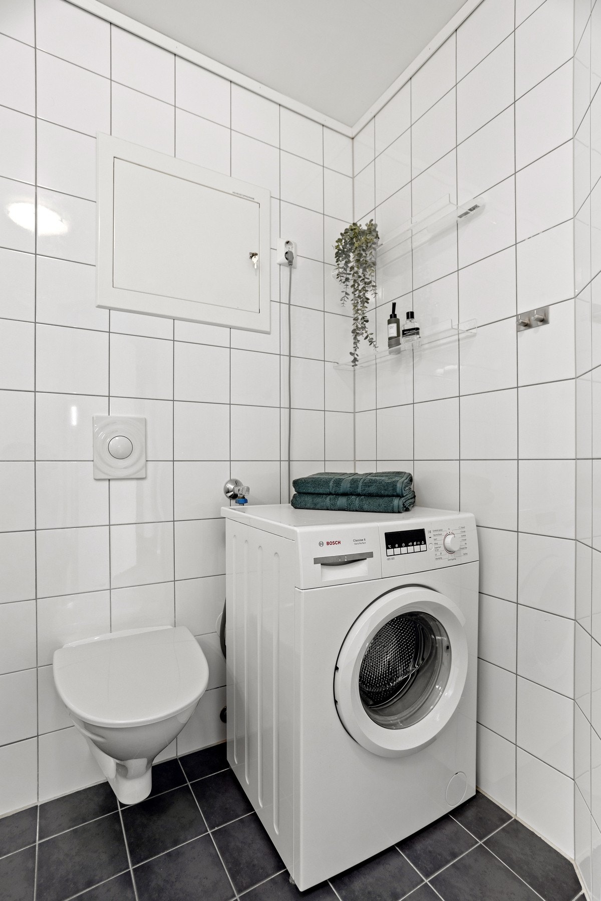 Det er også opplegg for vaskemaskin. Galleribilde