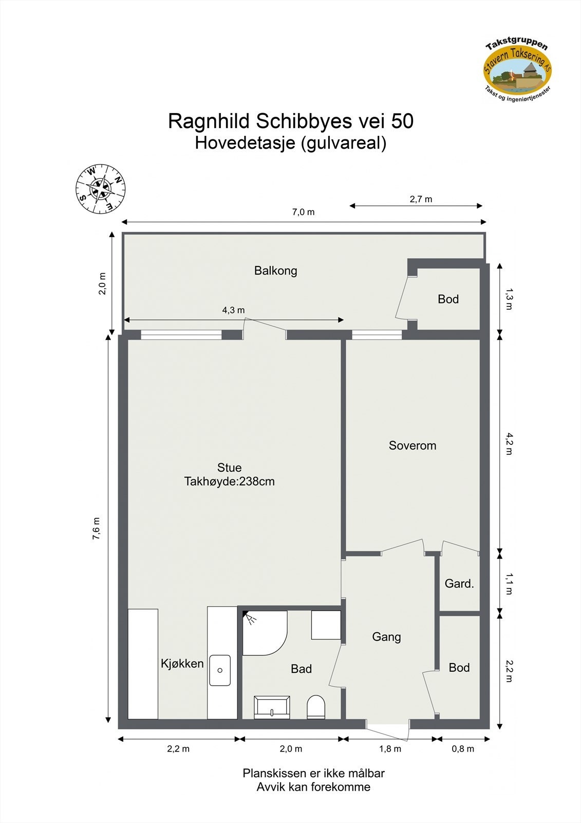 Leiligheten har en meget god planløsning og oppleves som lys og luftig Galleribilde