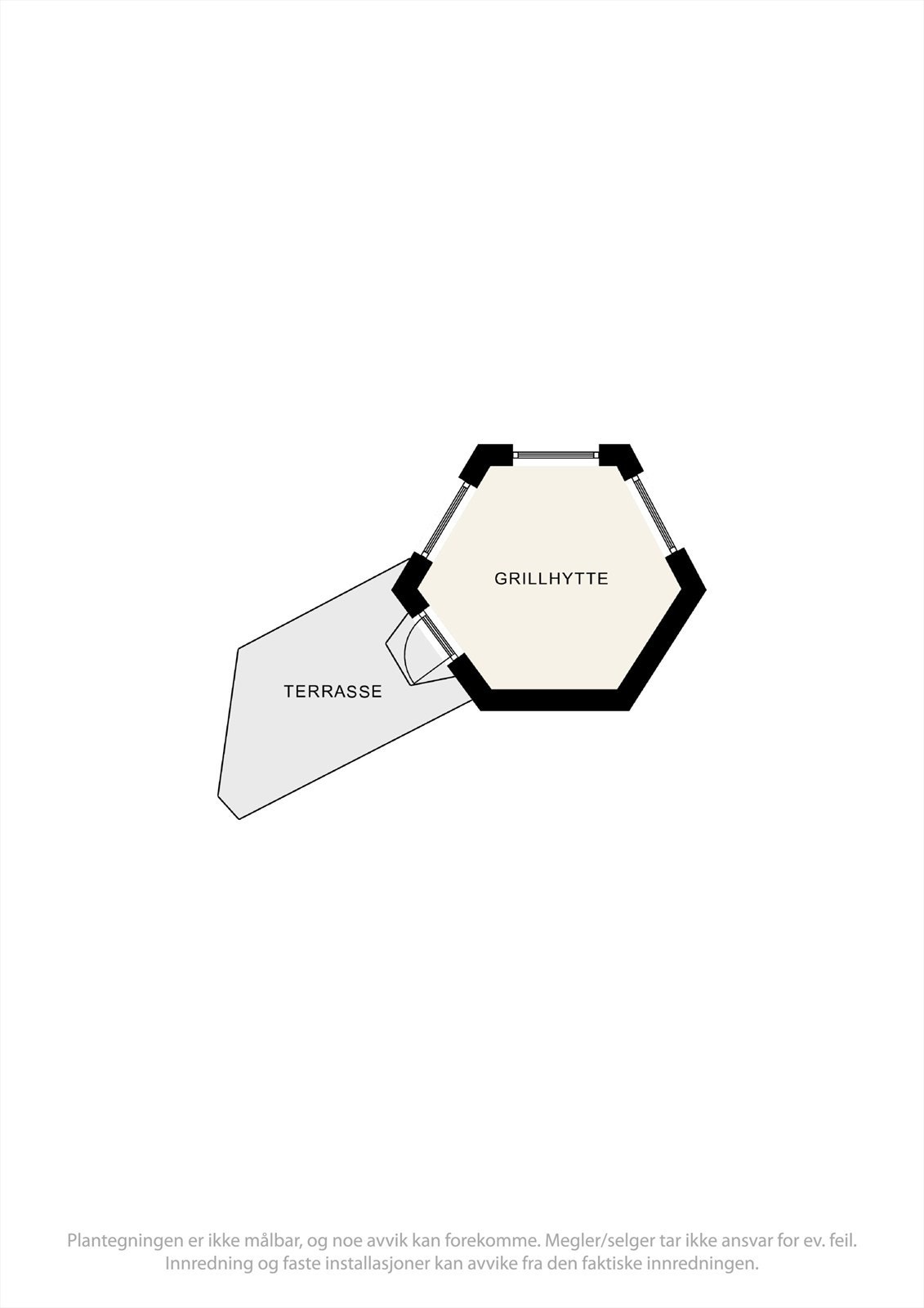 Plantegning grillstue Galleribilde