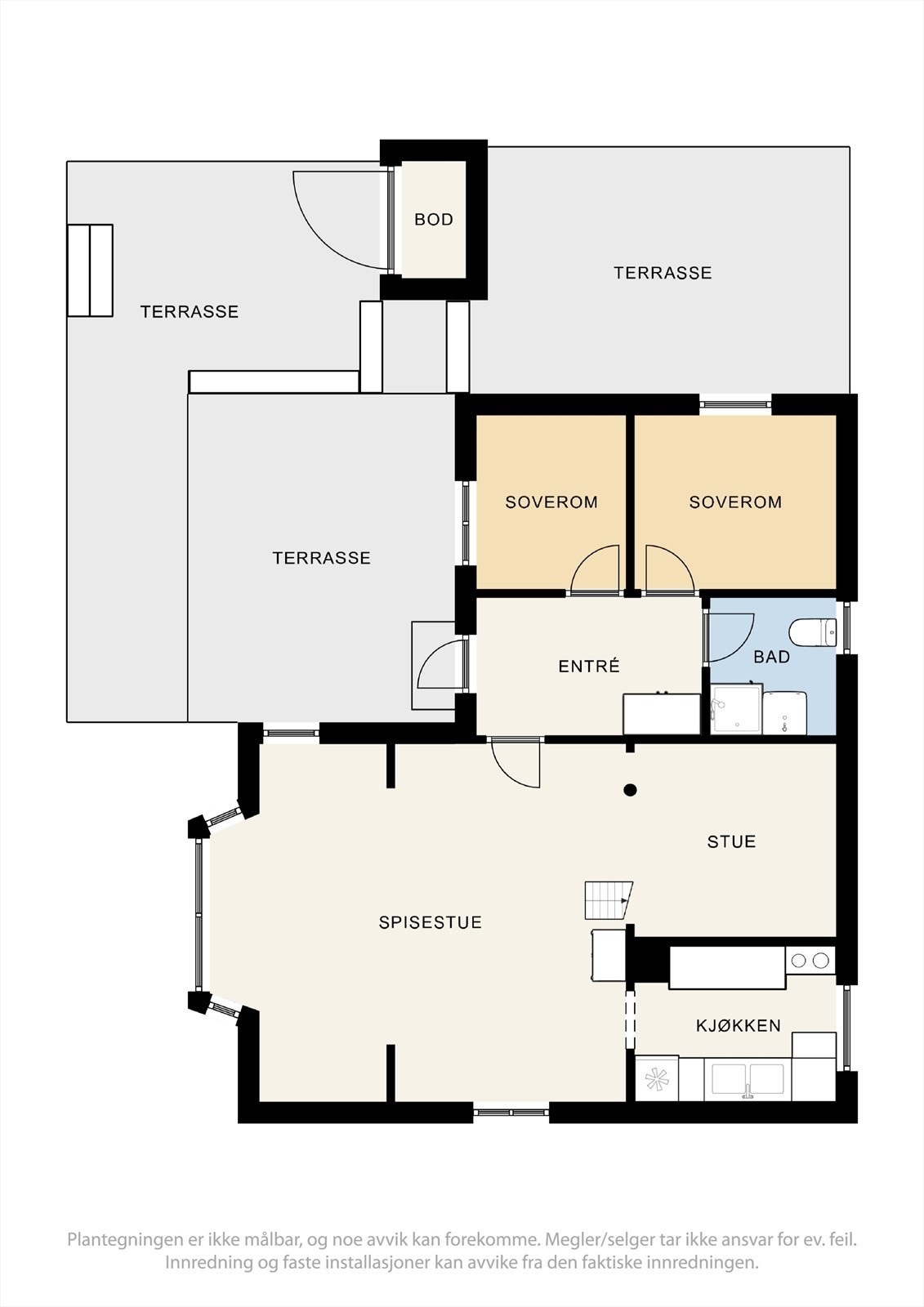 Plantegning 1. etasje Galleribilde