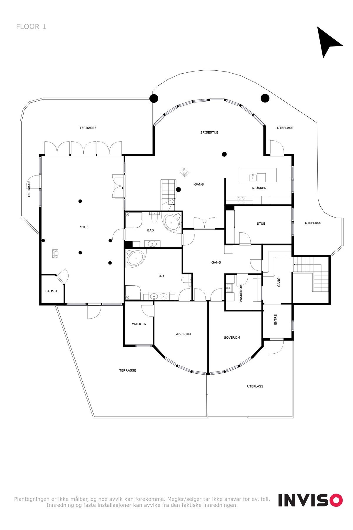 Planskisse 1. etg. Galleribilde
