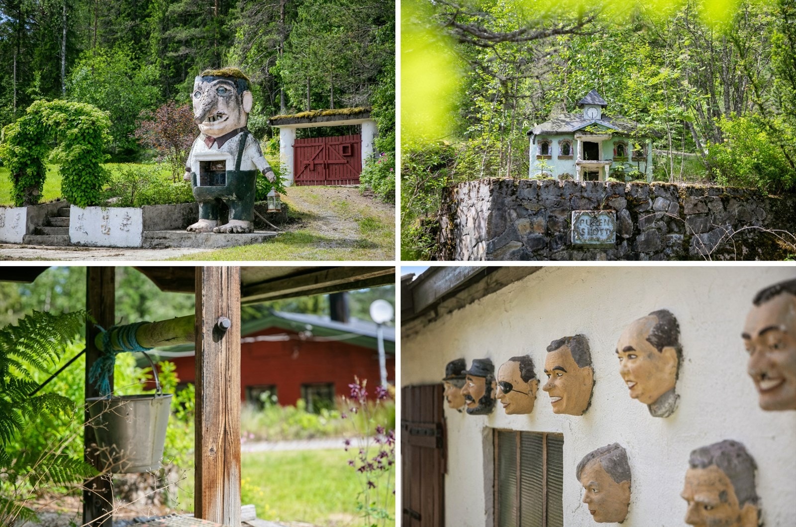 Eiendommen er bygd opp av kunstneren Asbjørn Gleine. Her får man nærmest sin egen lille fornøyelsespark Galleribilde