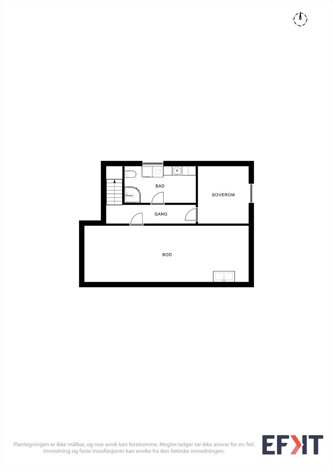 Denne etasjen ble etablert på starten av 2000-tallet og er ikke søkt om og heller ikke godkjent til varig opphold. Galleribilde