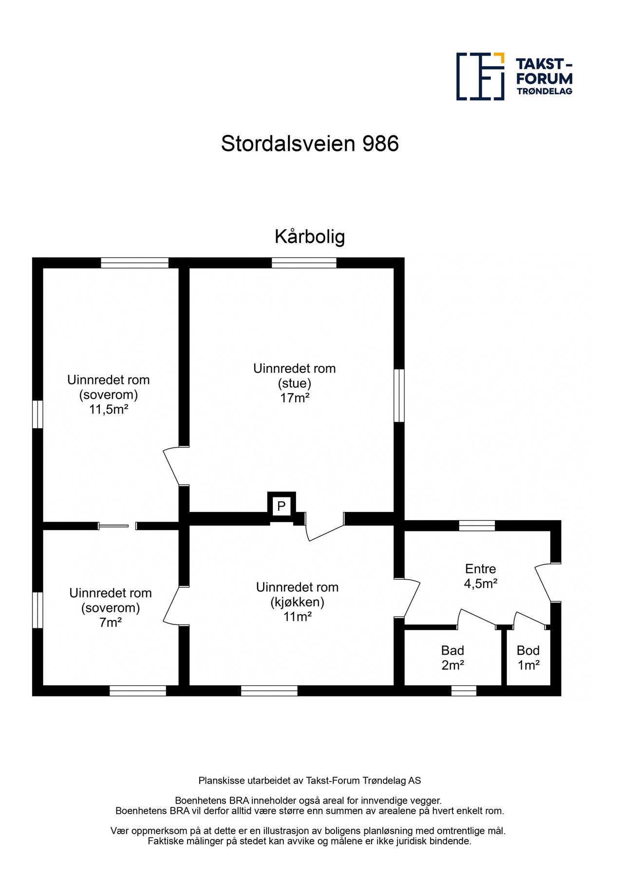 Planskisse kårbolig Galleribilde