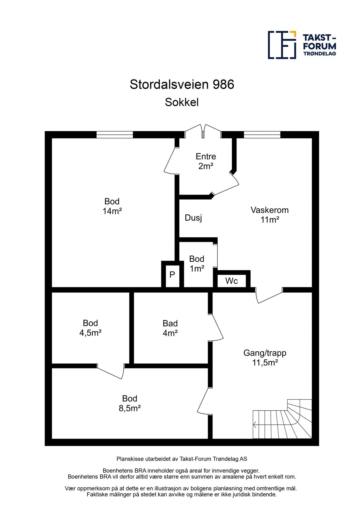 Planskisse kjelleretasje Galleribilde
