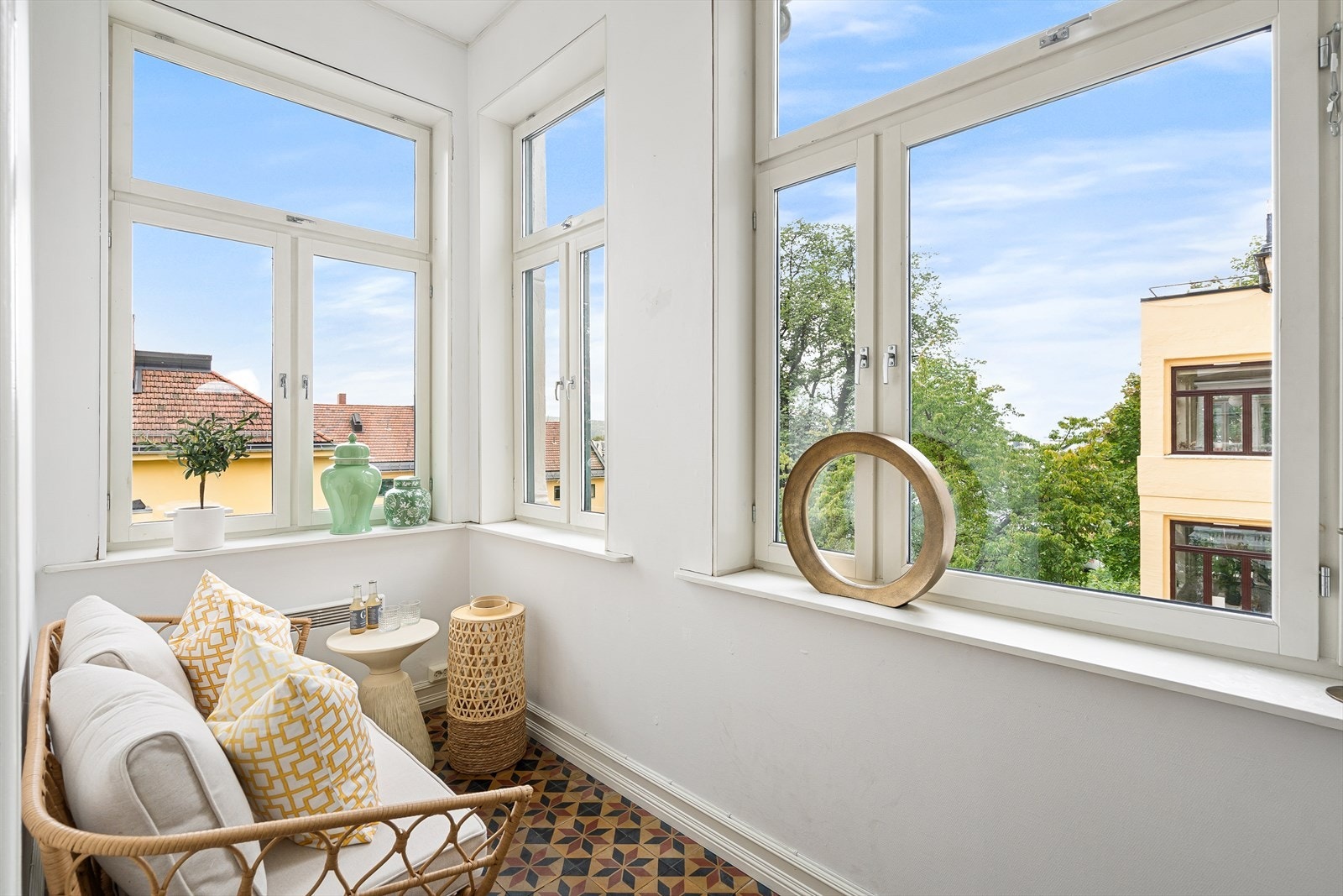 I vinterhagen er det plass til møblement og beplantning. Galleribilde