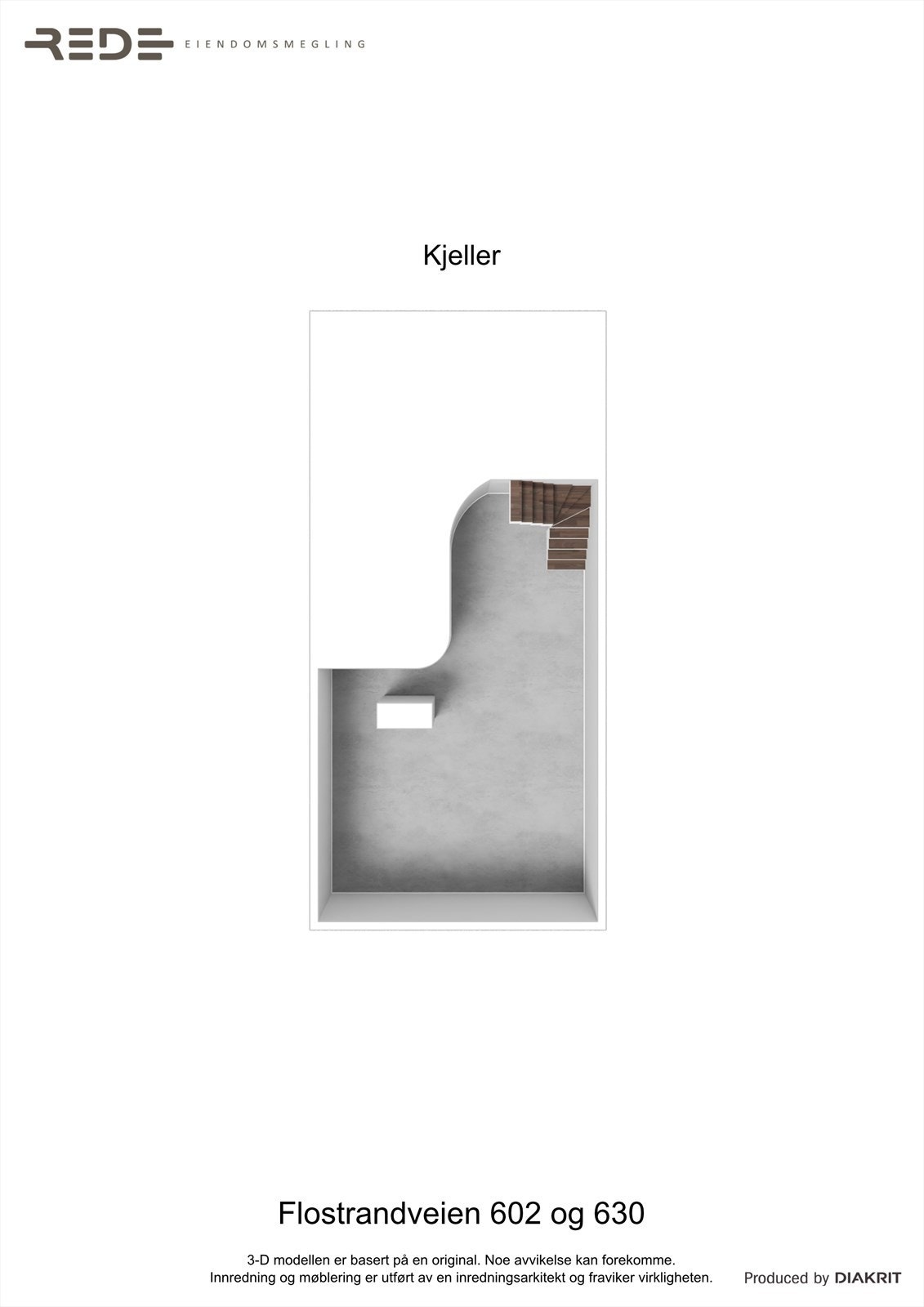 Planskisse kjeller Flostrandveien 630 Galleribilde