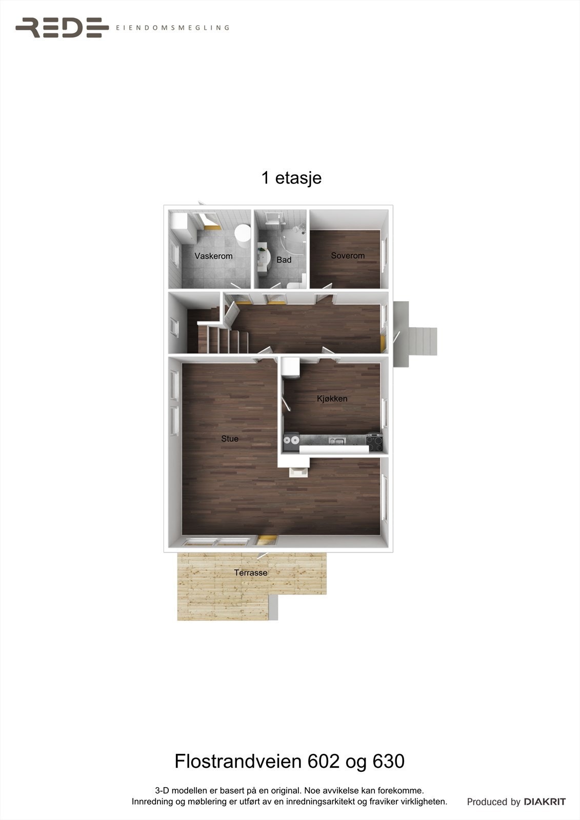 Planskisse hovedplan Flostrandveien 602 Galleribilde
