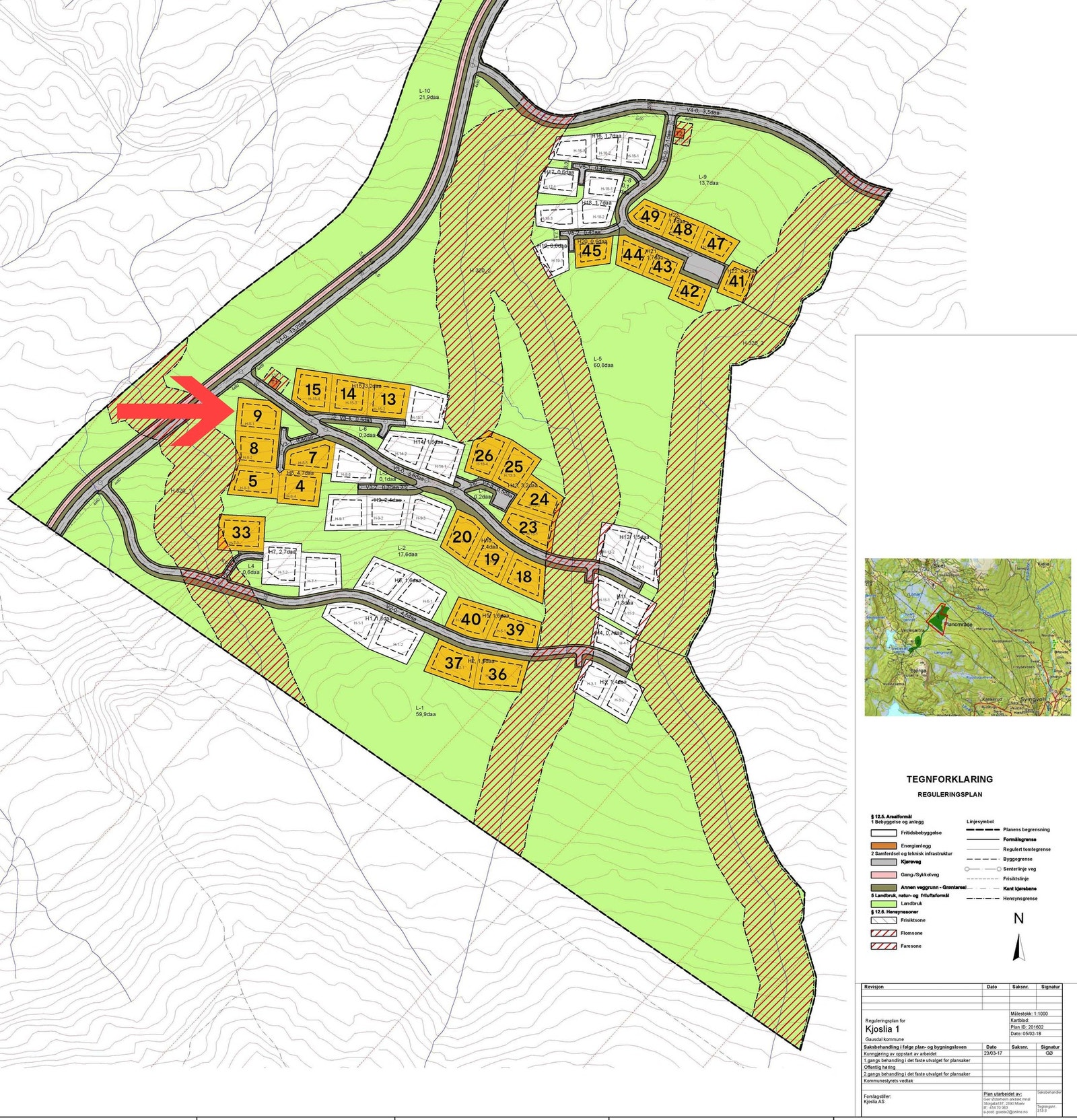 Hytta ligger på tomt 9 i Kjoslia 1 Galleribilde