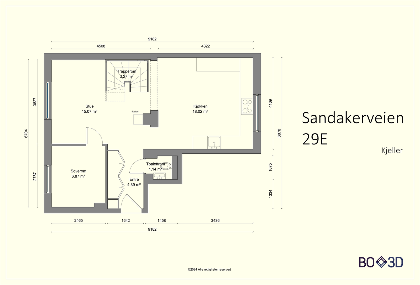 Planskisse første etasje Galleribilde