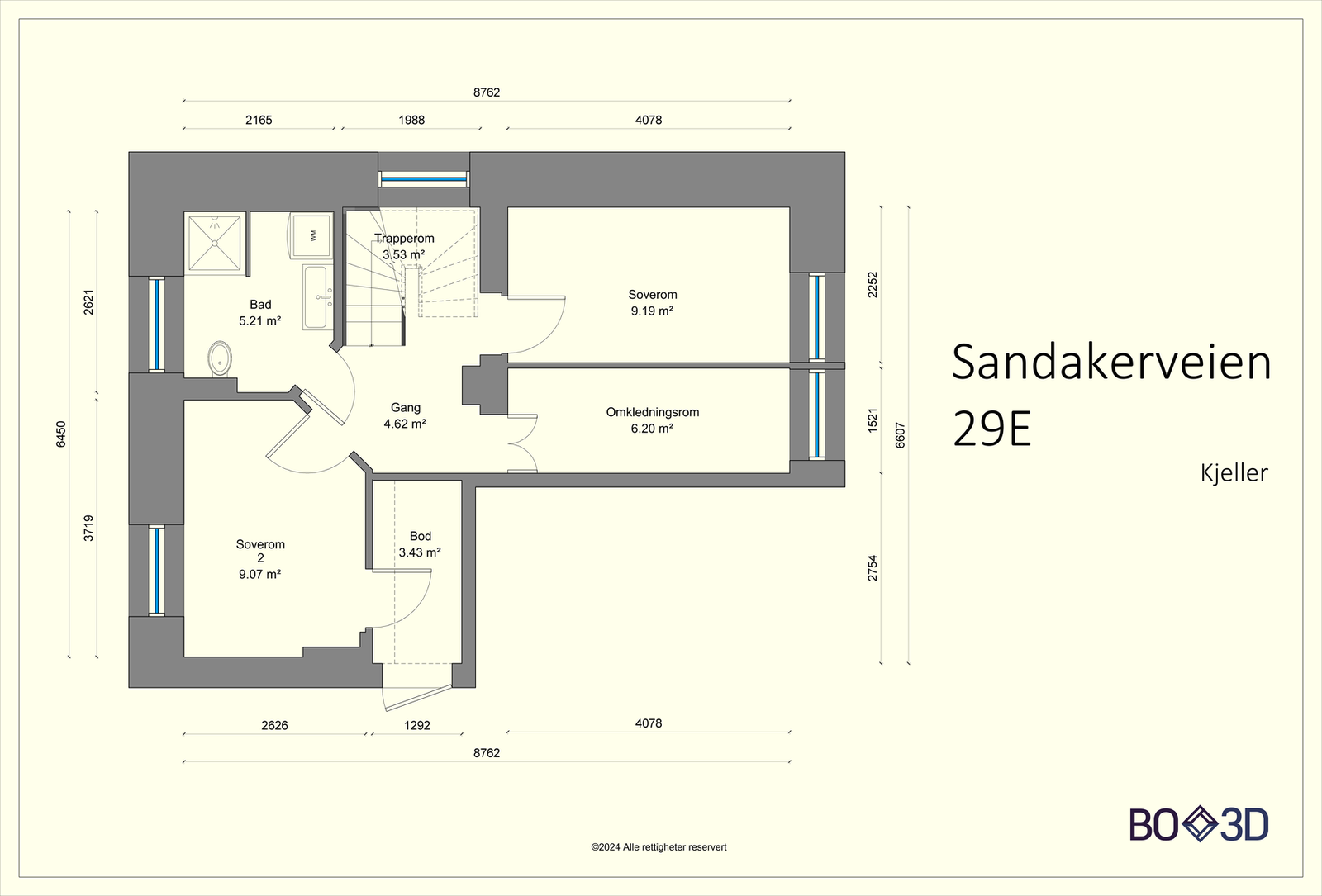 Planskisse underetasje Galleribilde