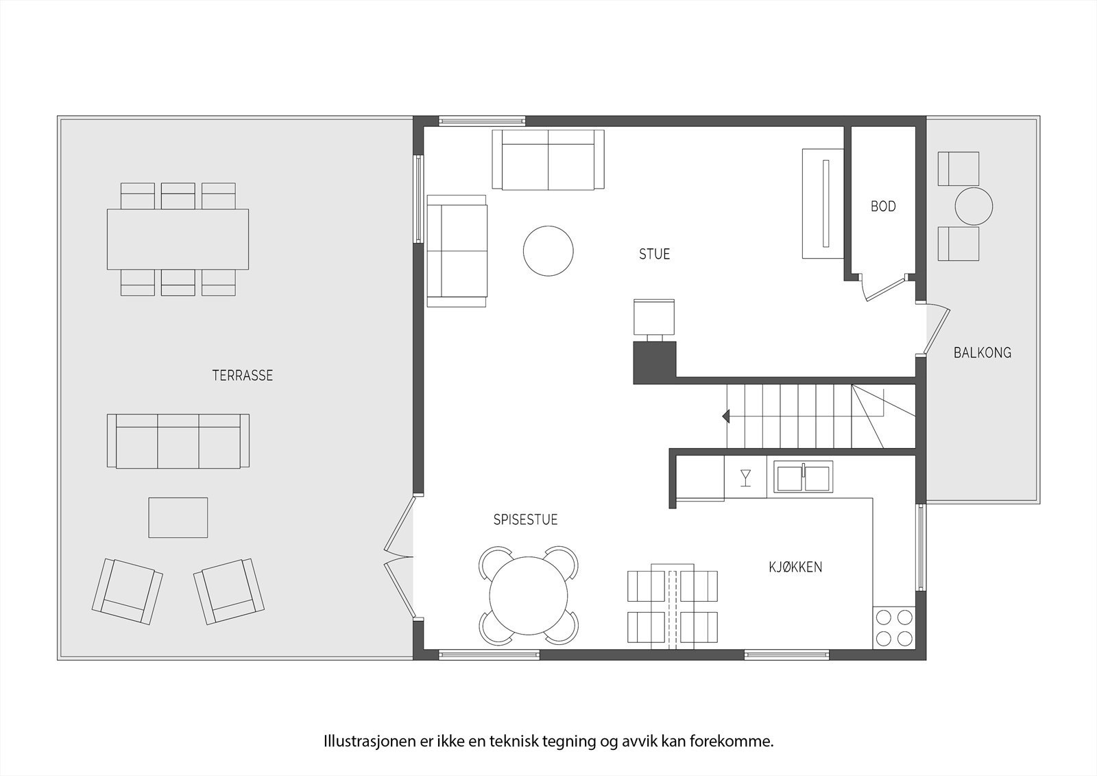 Plantegning Solasveien 19A etg2 2D Galleribilde