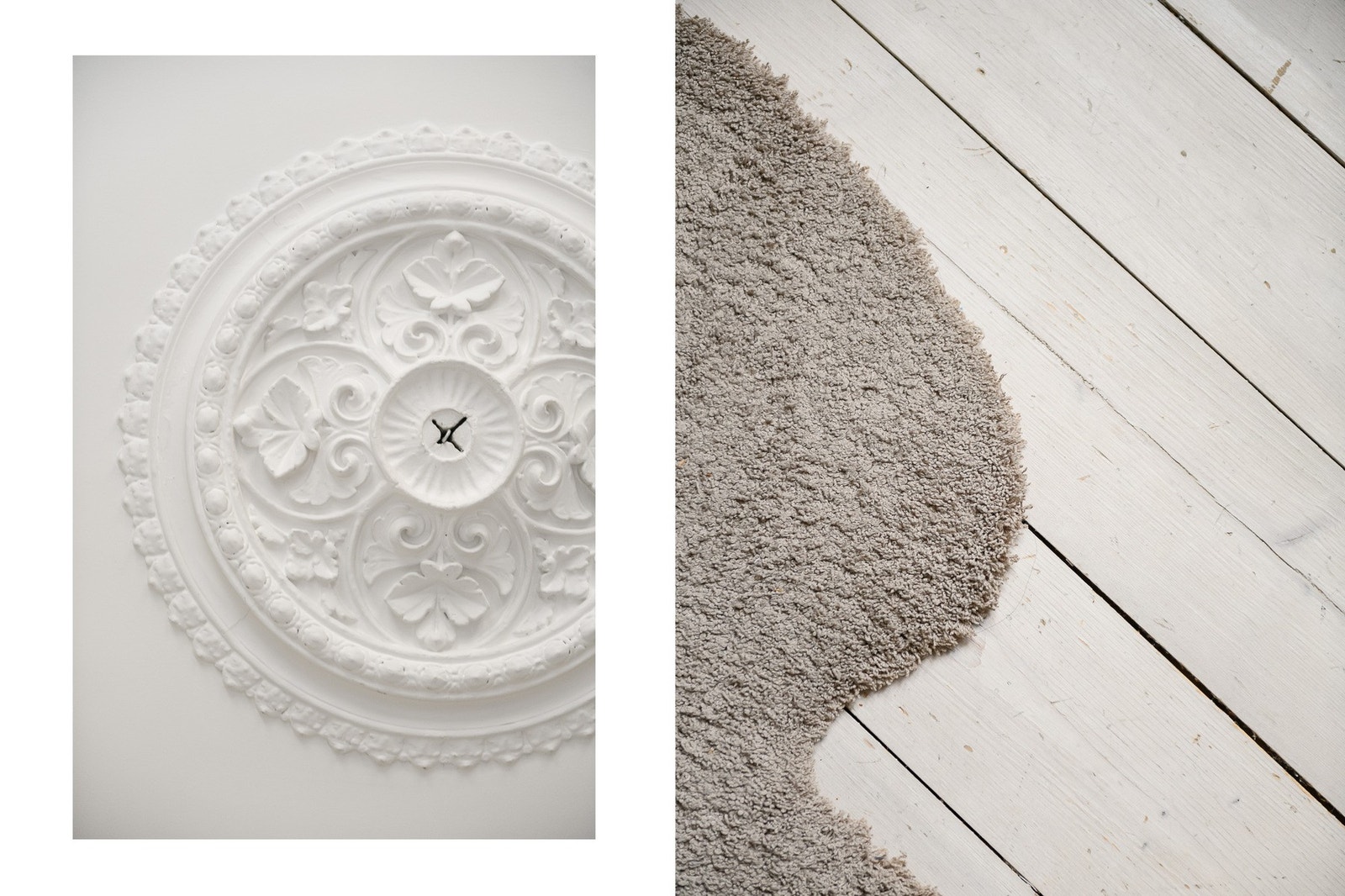 Klassiske detaljer, rosett stukkatur. Leiligheten har i tillegg originale tregulv som er slipt og holdt i en lys finish, moderne og tidløst. Galleribilde