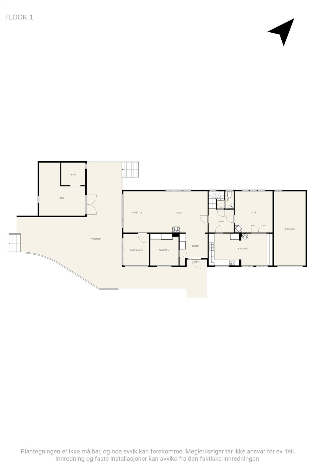 Plantegning 1.etasje. Galleribilde