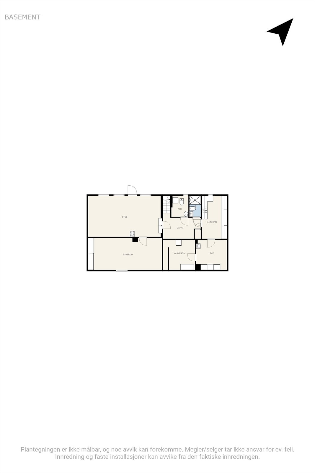 Plantegning kjeller. Galleribilde