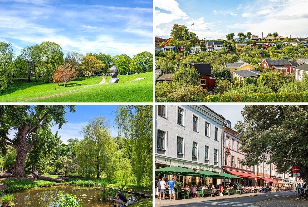 Kort vei til flere grøntområder som Torshovdalen, Rodeløkkens kolonihager, Botanisk hage og parkliv på Grünerløkka. Galleribilde