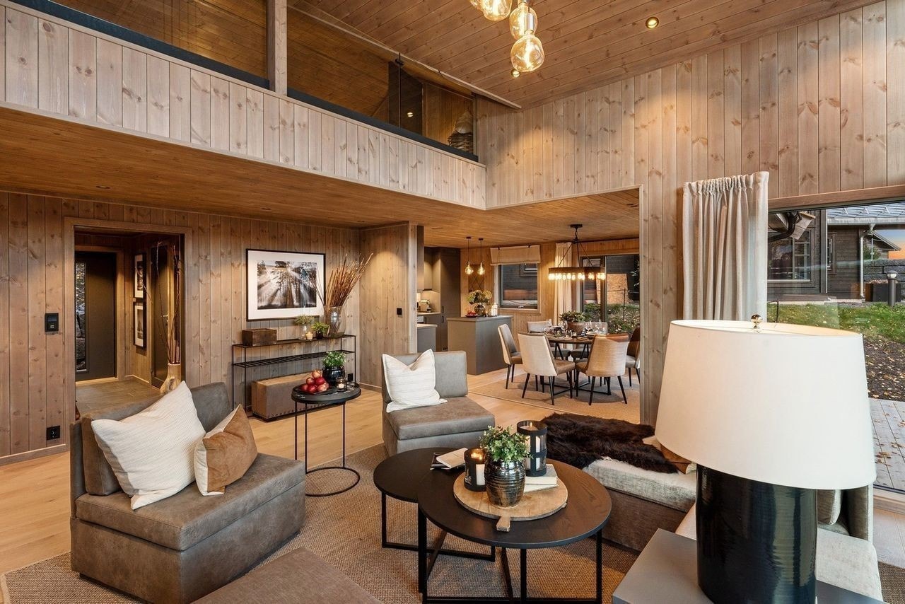 Bilder fra vår visningshytte på Norsk Hyttesenter Galleribilde