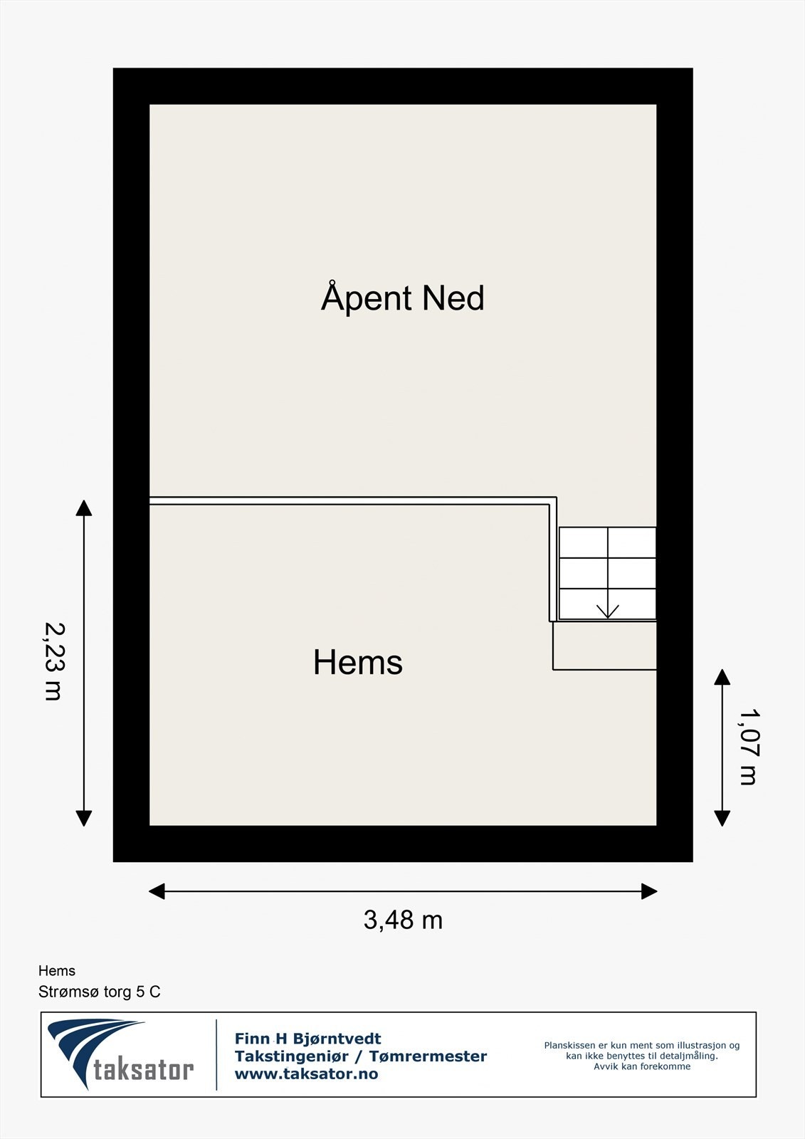 Oppmålt plantegning - hems Galleribilde