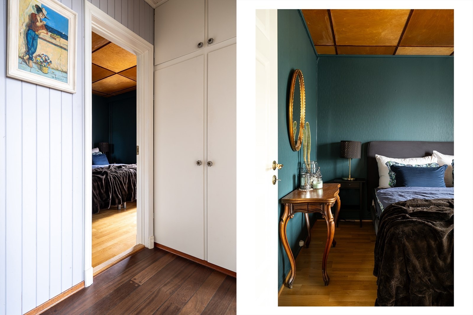 Det er 3 soverom i denne etasjen. Galleribilde